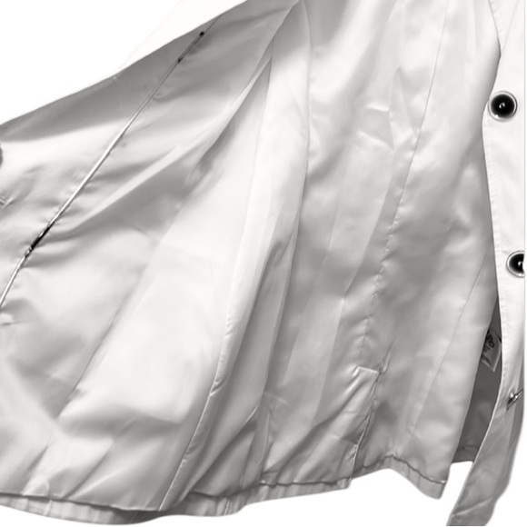 Via Spiga Women’s Ivory & Black Belted Midi Trench Coat 100% Cotton Sz XS NWOT - Picture 10 of 14